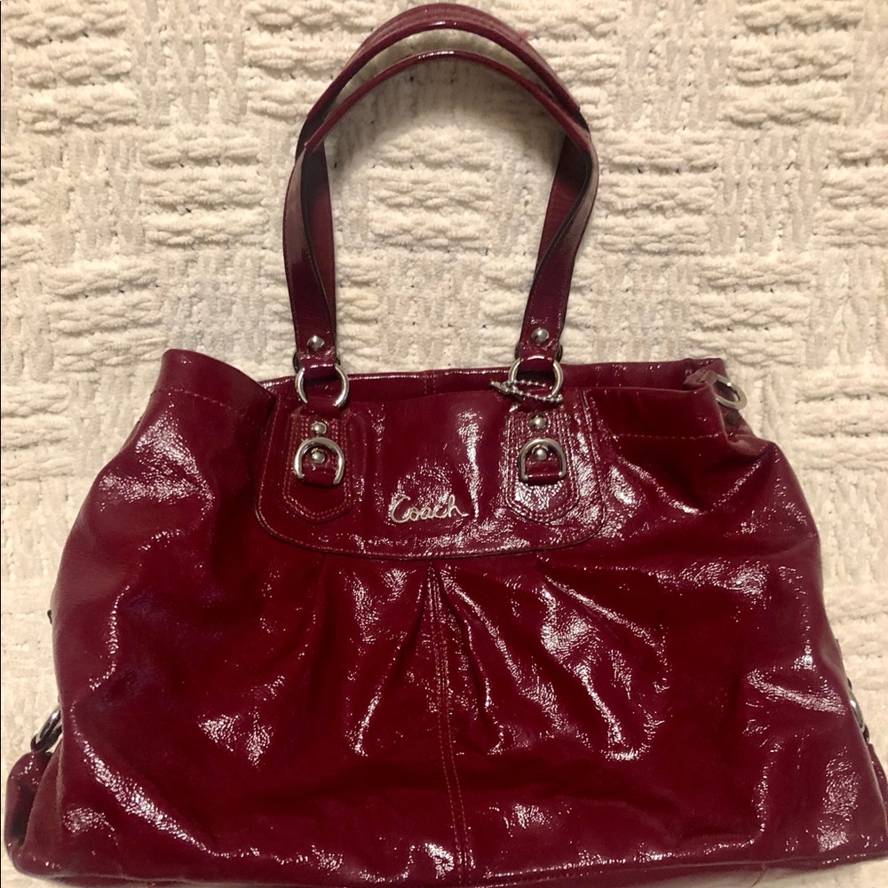 Red Patent Leather Coach Purse